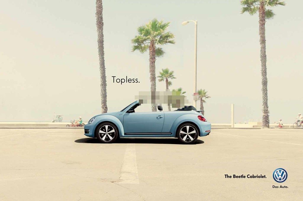 topless vw cabriolet